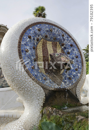 Fountain in the Park Guell Fountain in the Park Guell 79182395