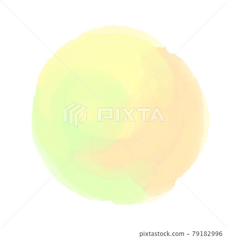 Watercolor paint-like bleeding circle-shaped... - Stock Illustration ...