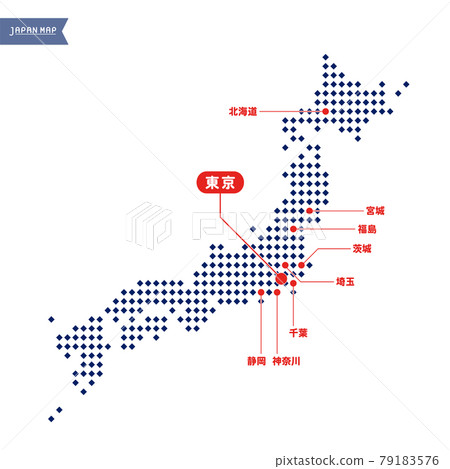日本地圖上東京奧運會場館位置：東京、北海道、福島、埼玉等（日文、廣域圖、列表） 79183576