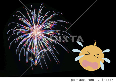 [Image of fireworks display cancellation] The fireworks display was canceled due to the influence of the new corona, and a fireworks ball screaming. 79184557