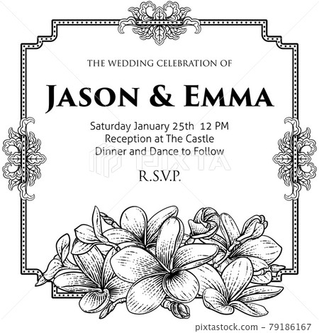 Plumeria Tropical Flower Wedding Invite Background Plumeria Tropical Flower Wedding Invite Background 79186167