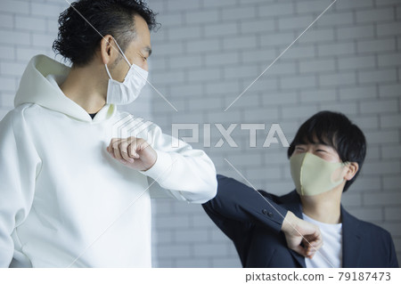 Elbow touch mask office Elbow touch mask office 79187473