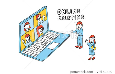 Students / businessmen having online meetings using a PC Students / businessmen having online meetings using a PC 79189220