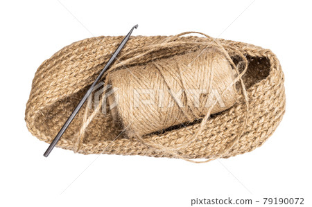 hand-knitted bottom of bag from hemp twine hand-knitted bottom of bag from hemp twine 79190072