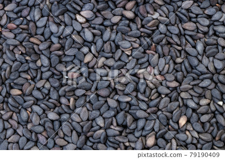 background - many black sesame seeds background - many black sesame seeds 79190409