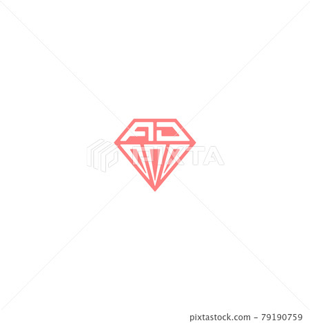 Combination of initial letter AD and diamond logo design vector 79190759