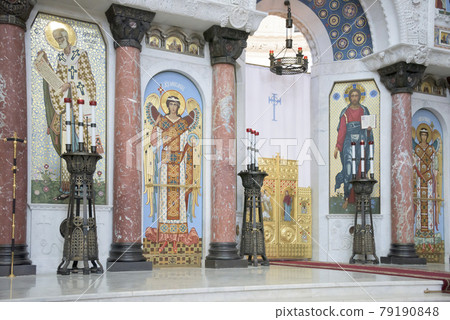 Kronstadt. Russia. Interior of the Naval Cathedral of St. Nicholas Kronstadt. Russia. Interior of the Naval Cathedral of St. Nicholas 79190848