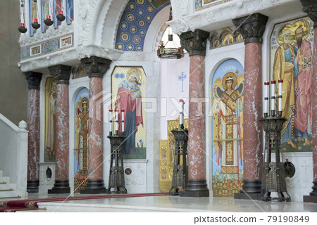 Kronstadt. Russia. Interior of the Naval Cathedral of St. Nicho Kronstadt. Russia. Interior of the Naval Cathedral of St. Nicho 79190849
