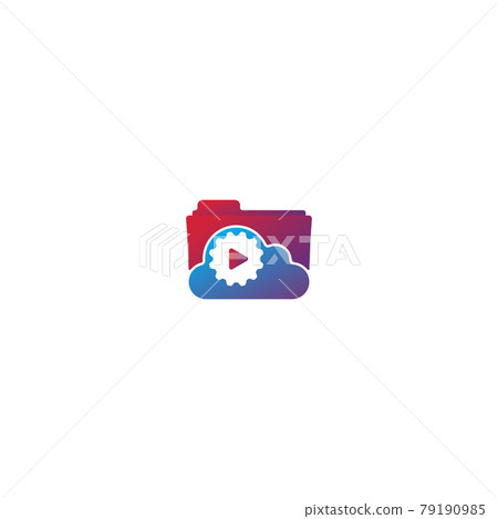 Combination of media, cloud, gear, and icon folder logo design vector Combination of media, cloud, gear, and icon folder logo design vector 79190985