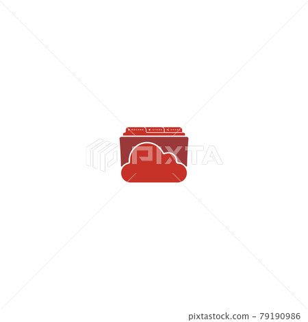 Combination of media + cloud logo design vector Combination of media + cloud logo design vector 79190986