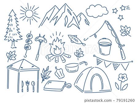 Illustrations related to camping in the mountains 79191260