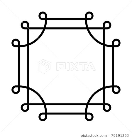Thai yantra of overlapping squares with looped corners, known as Ring of Solomon. Ancient symbol and seal, first depicted in the Indus valley, used as protection on a ring, amulet or talisman. Vector. Thai yantra of overlapping squares with looped corners, known as Ring of Solomon. Ancient symbol and seal, first depicted in the Indus valley, used as protection on a ring, amulet or talisman. Vector. 79191263