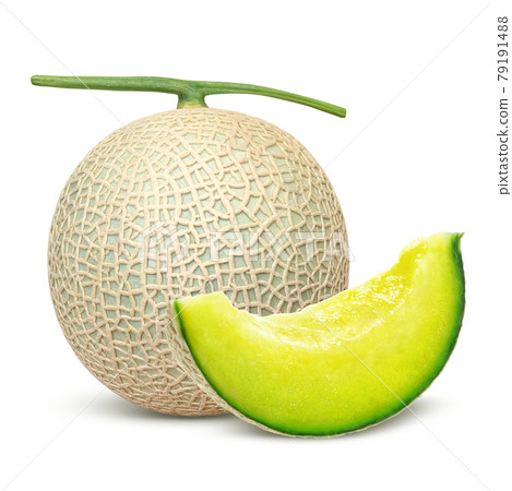 甜瓜插圖真切藍色套裝 79191488