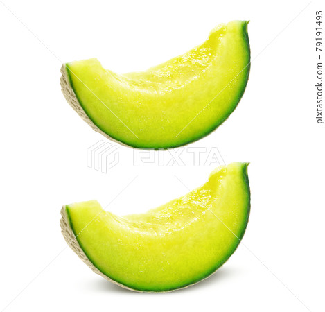 Melon Illustration Real Cut Blue Melon Illustration Real Cut Blue 79191493