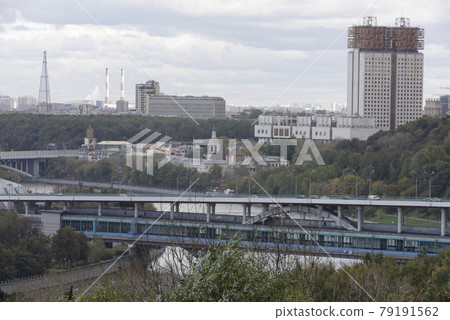 View from the Vorobyovy hills. Moscow View from the Vorobyovy hills. Moscow 79191562