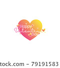 happy valentine day vector design background, with the concept of typography and heart or love 79191583