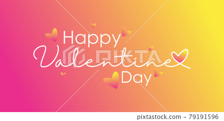 happy valentine day vector design background, with the concept of typography and heart or love 79191596