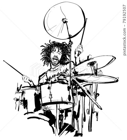 Drummer playing Drummer playing 79192507