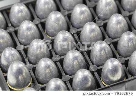 pack of bullet 9mm parabellum LRN ( lead round nose ) isolate on white background pack of bullet 9mm parabellum LRN ( lead round nose ) isolate on white background 79192679