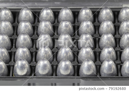 pack of bullets 9mm parabellum LRN ( lead round nose ) isolate on white background pack of bullets 9mm parabellum LRN ( lead round nose ) isolate on white background 79192680