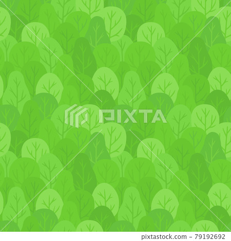 Seamless green trees forest background 79192692