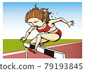 Athletics hurdle girls 79193845