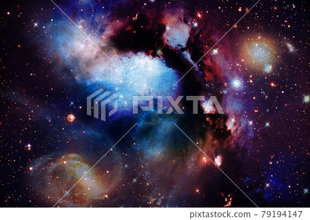 Outer space art. Starfield. Elements of this image furnished by NASA. 79194147