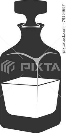 Vector icon of a glass carafe of water. Vector icon of a glass carafe of water. 79194697