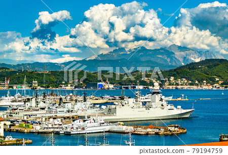 Naval ships at La Spezia in Italy Naval ships at La Spezia in Italy 79194759
