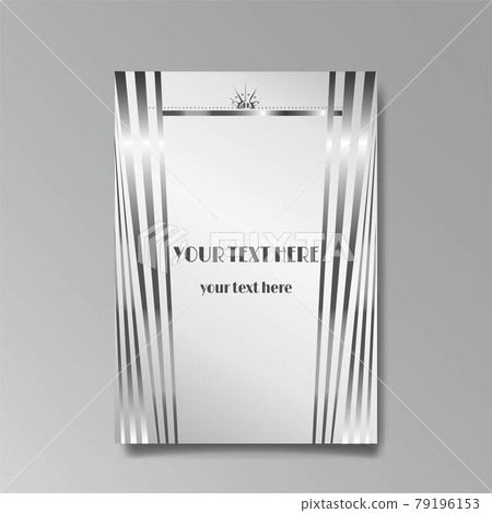 Art Deco Template Golden Black Page Menu Stock Illustration