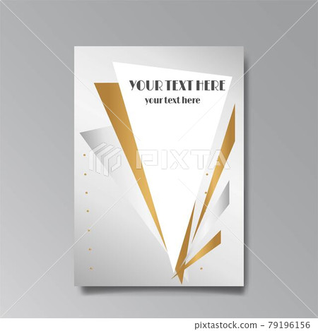 Art Deco Template Golden Black Page Menu Stock Illustration