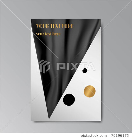 Art Deco template golden black, A4 page, menu, card, modern invitation, Moon stars and city lights in a Art Deco Art Deco template golden black, A4 page, menu, card, modern invitation, Moon stars and city lights in a Art Deco 79196175