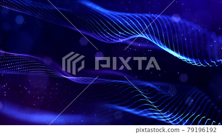 3d render. Abstract sci-fi bg with glow particles form curved lines, surfaces, hologram structures or virtual digital space. Deep blue motion design background of microworld or cosmic space. Strings 3d render. Abstract sci-fi bg with glow particles form curved lines, surfaces, hologram structures or virtual digital space. Deep blue motion design background of microworld or cosmic space. Strings 79196192