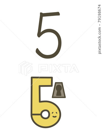 Number poster 5 keys 79198674