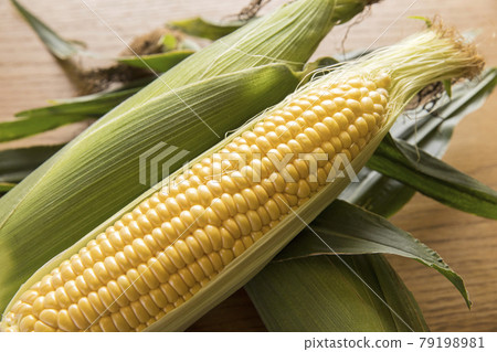 拿玉米的東西,令人興奮的玉米的形象 拿玉米的東西,令人興奮的玉米的形象 79198981