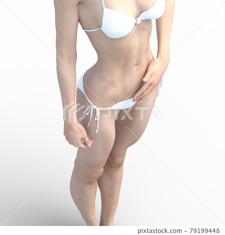 身體護理圖像燙髮3DCG插圖素材 79199448