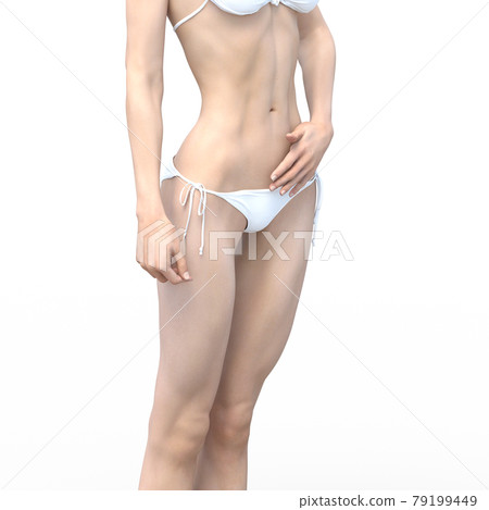 身體護理圖像燙髮3DCG插圖素材 79199449