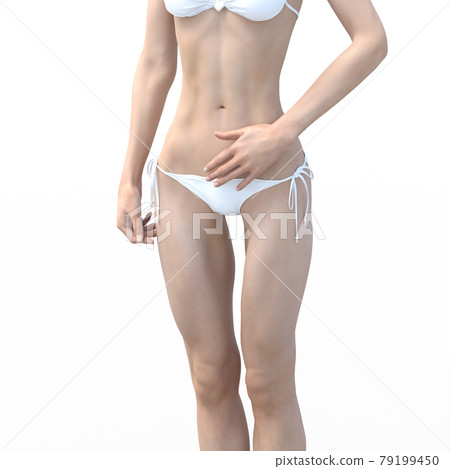 Body care image perming3DCG illustration material 79199450