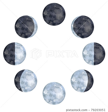 月相淺藍色模擬式月亮 79203051
