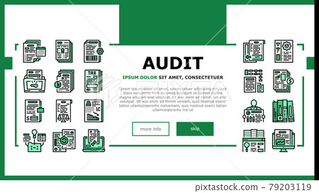 Business Finance Audit Landing Header Vector 79203119
