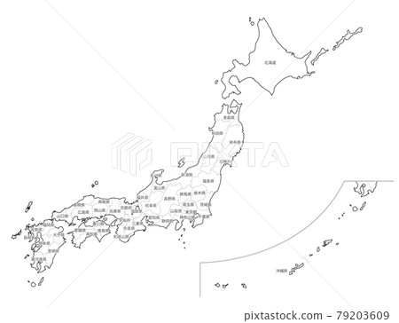 空白地圖-全日本-輸入縣名 79203609