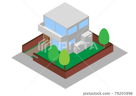 Home with isometric household fuel cell cogeneration system 79203996