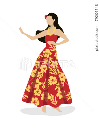 A woman making a hula dance 79204548