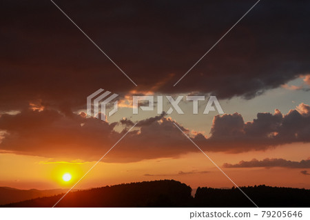 Sunset sky and clouds 79205646