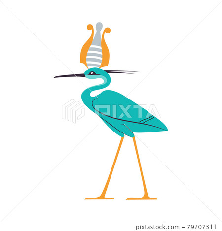 Bennu as Ancient Egyptian Deity and Egypt Symbol Vector Illustration Bennu as Ancient Egyptian Deity and Egypt Symbol Vector Illustration 79207311