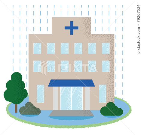 遭受洪水破壞的醫院的病媒圖解 79207524
