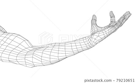 Hand hold some tiny or thin object. Vector - Stock Illustration ...