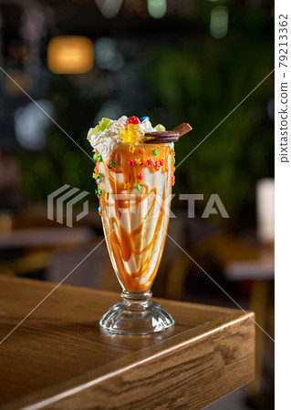 Crazy shake on top with marmalade and candy Crazy shake on top with marmalade and candy 79213362