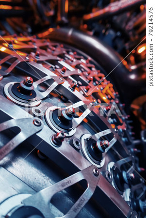 Parts of the operational gas turbine engine of a jet aircraft Parts of the operational gas turbine engine of a jet aircraft 79214576
