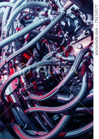 Parts of the operational gas turbine engine of a jet aircraft Parts of the operational gas turbine engine of a jet aircraft 79214577
